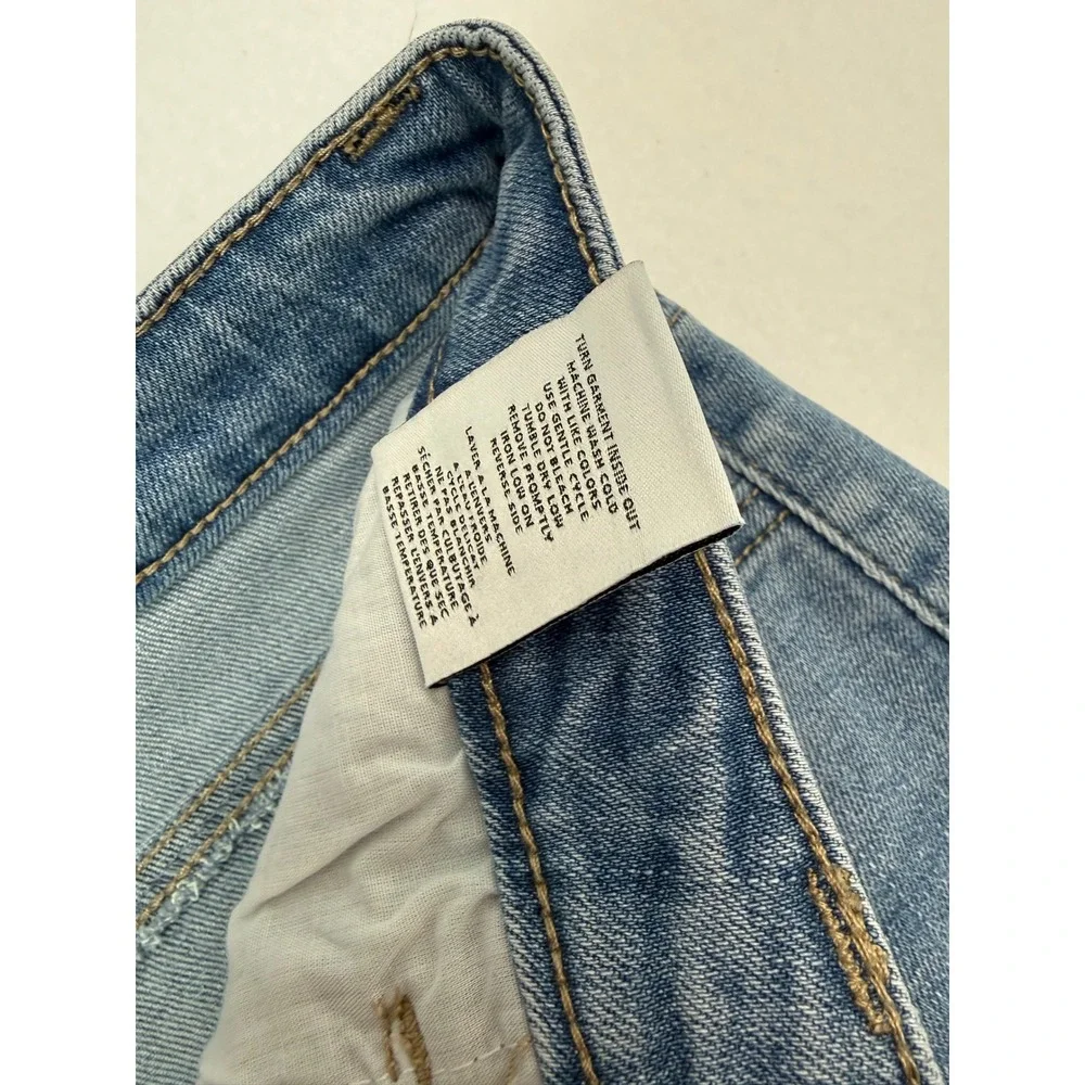 OAT New York Womens High Rise Raw Hem Denim Shorts‎ Blue Size 8/29 S0024-CA